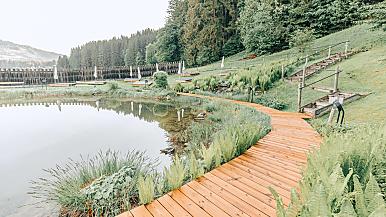 Garden with terrace at our wellness hotel in Austria